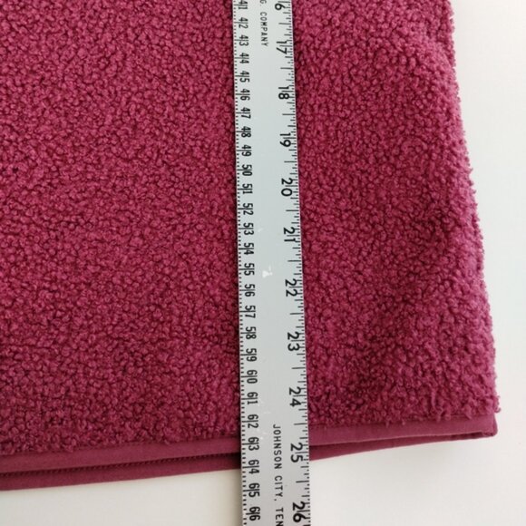 ELLE Women's Quarter Zip Fleece Sweater Large Pink Relaxed Fit - Picture 7 of 9